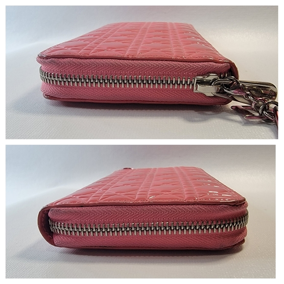 CHRISTIAN DIOR Cannage Patent Zip Around Long Wallet - Picture 5 of 11